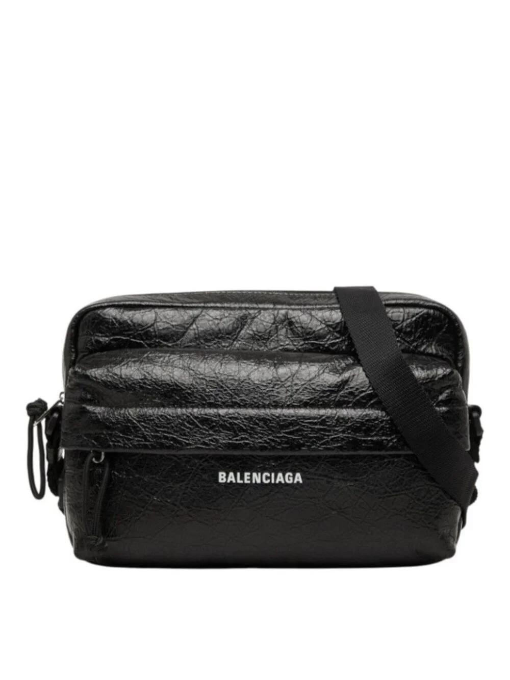 Balenciaga Explorer Camera Bag Crossbody Black Leather